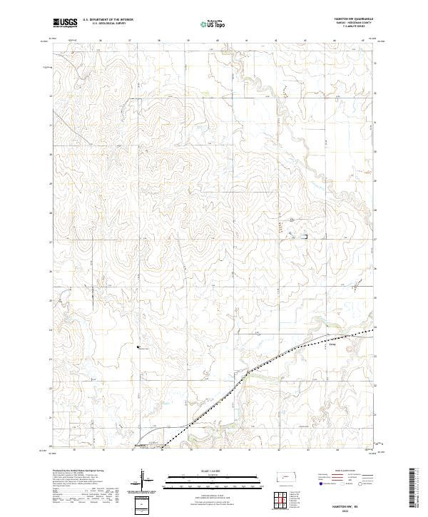 US Topo 7.5-minute map for Hanston NW KS