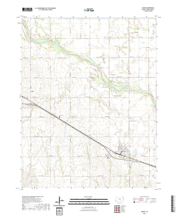 US Topo 7.5-minute map for Haven KS