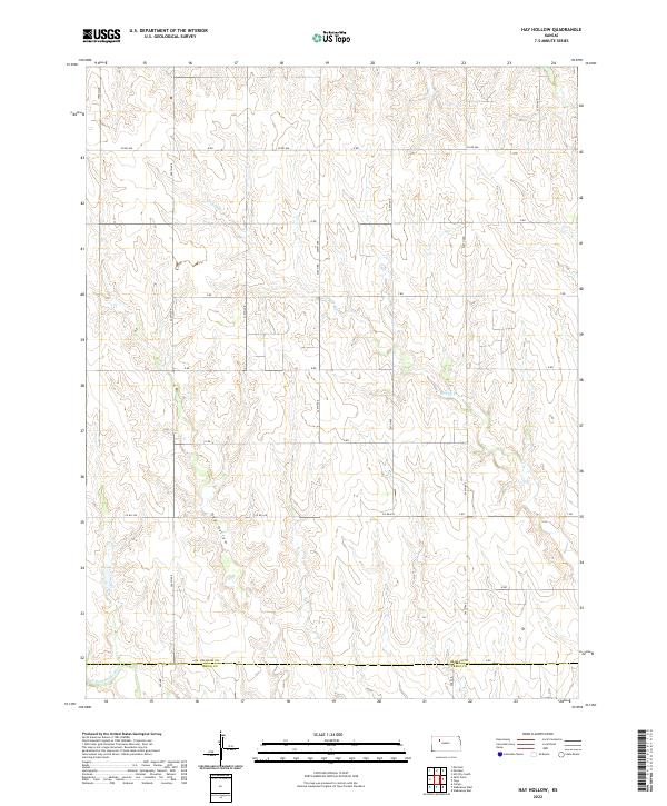 US Topo 7.5-minute map for Hay Hollow KS