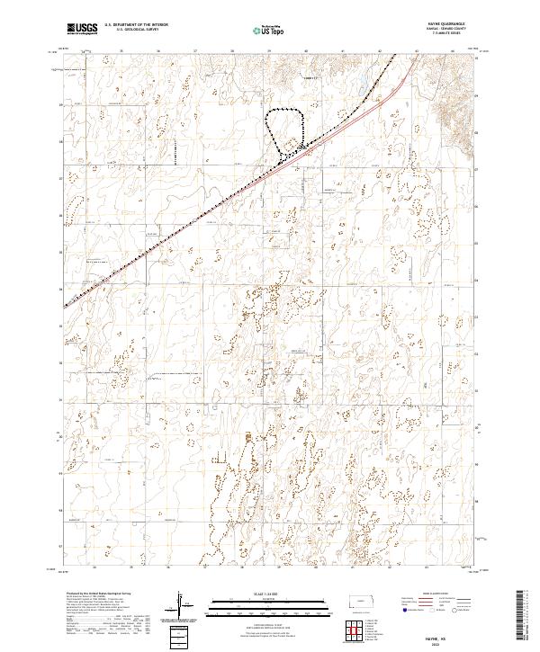 US Topo 7.5-minute map for Hayne KS