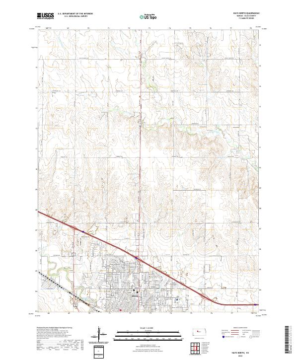 US Topo 7.5-minute map for Hays North KS