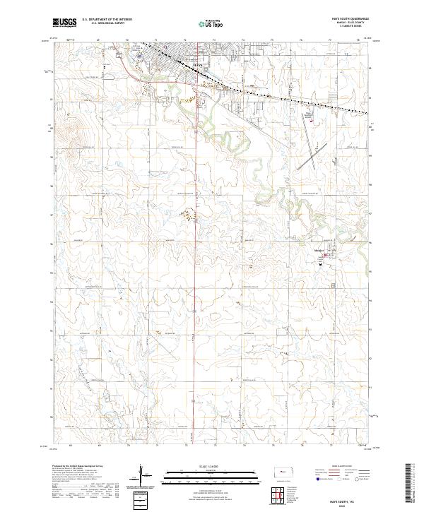 US Topo 7.5-minute map for Hays South KS