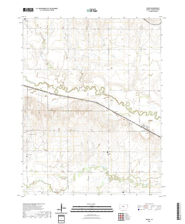 US Topo 7.5-minute map for Heizer KS