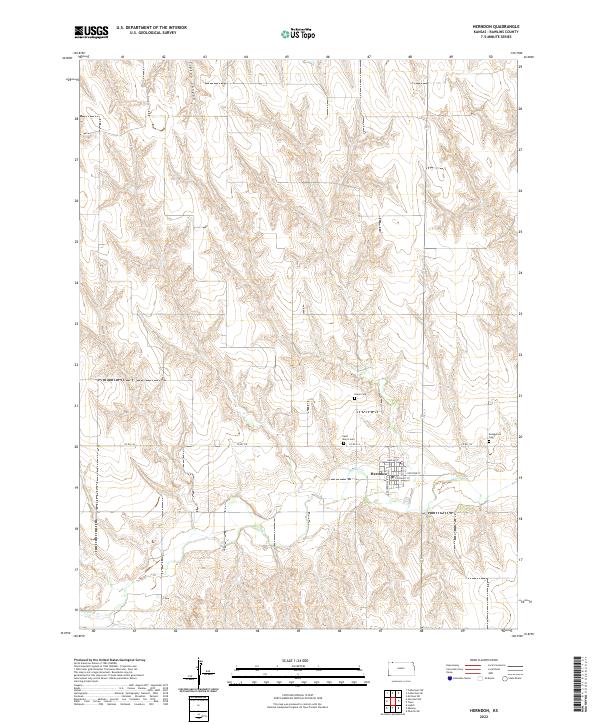 US Topo 7.5-minute map for Herndon KS