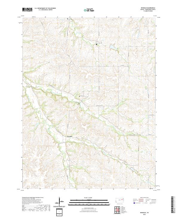 US Topo 7.5-minute map for Hessdale KS