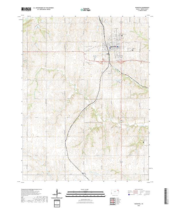 US Topo 7.5-minute map for Hiawatha KS