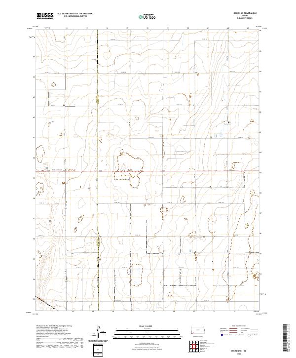 US Topo 7.5-minute map for Hickok SE KS