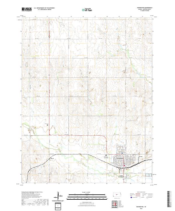 US Topo 7.5-minute map for Hoisington KS