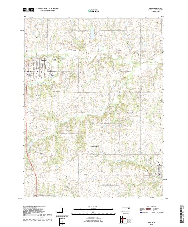 US Topo 7.5-minute map for Holton KS