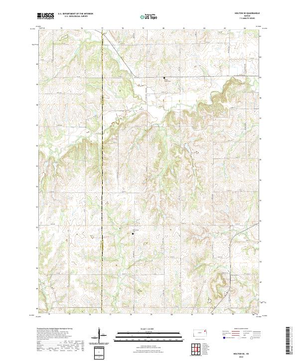 US Topo 7.5-minute map for Holton SE KS