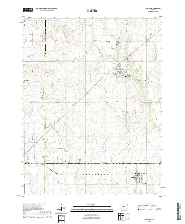 US Topo 7.5-minute map for Holyrood KS