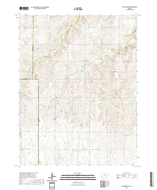 US Topo 7.5-minute map for Holyrood NW KS