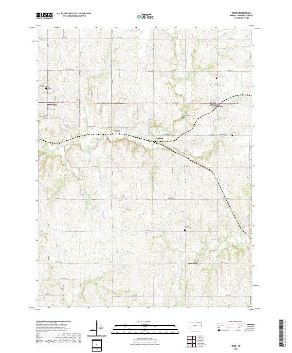 US Topo 7.5-minute map for Home KS