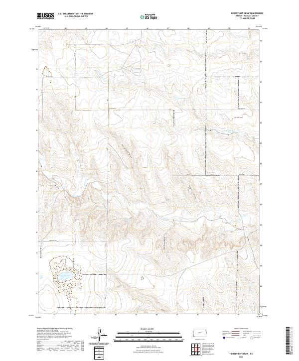 US Topo 7.5-minute map for Horsethief Draw KS