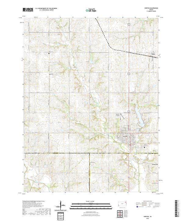 US Topo 7.5-minute map for Horton KS