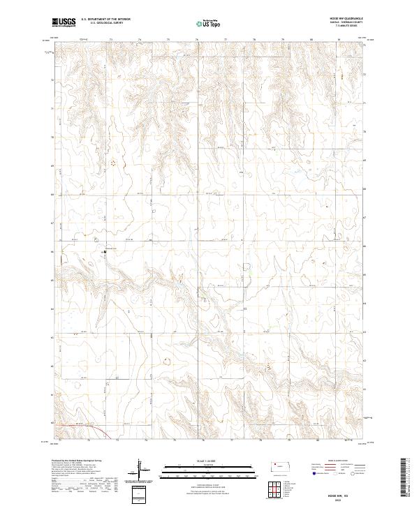 US Topo 7.5-minute map for Hoxie NW KS