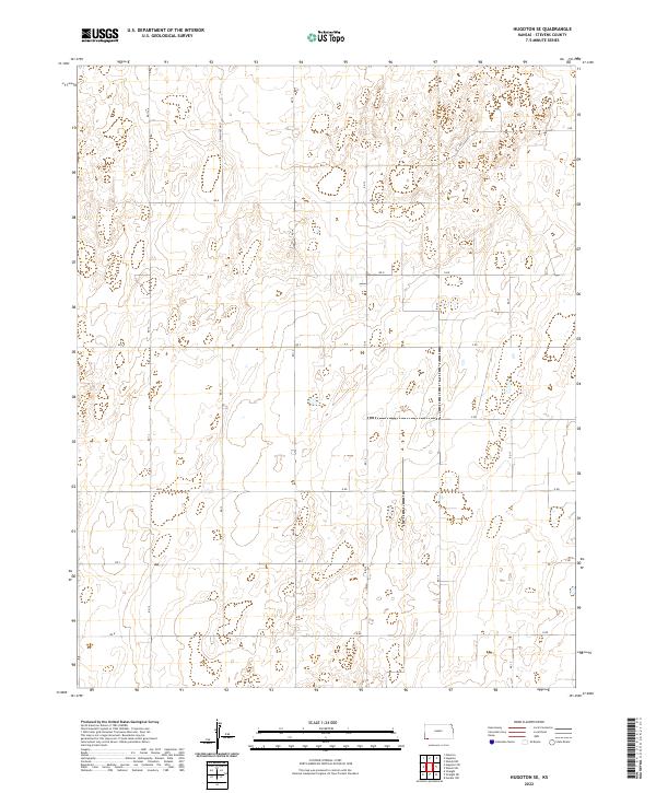 US Topo 7.5-minute map for Hugoton SE KS