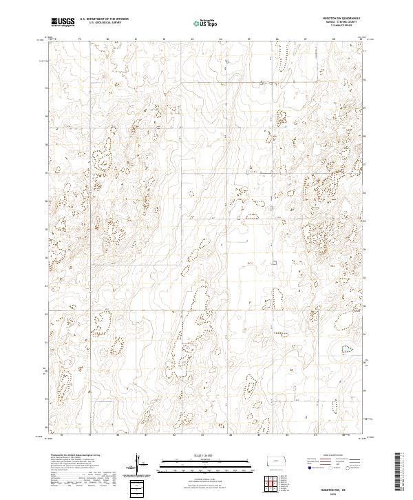 US Topo 7.5-minute map for Hugoton SW KS