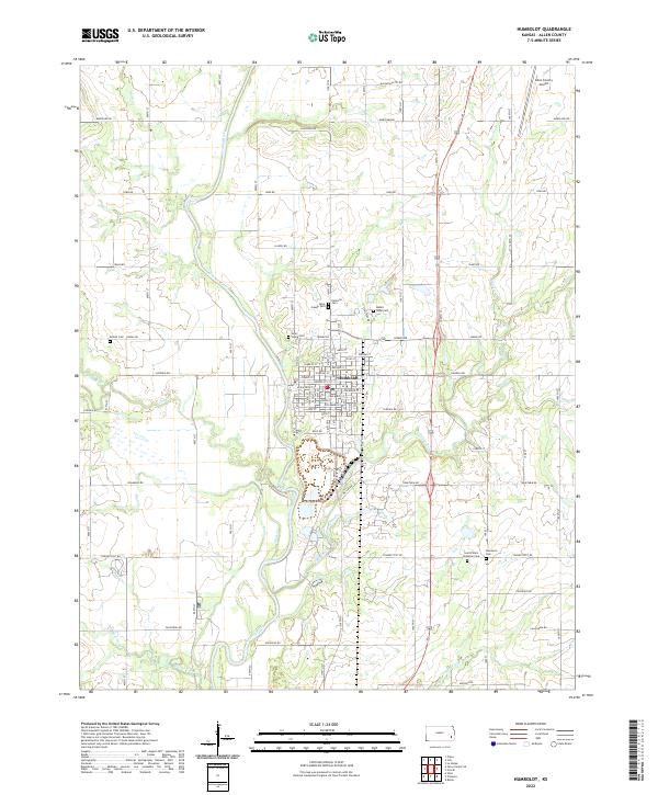 US Topo 7.5-minute map for Humboldt KS