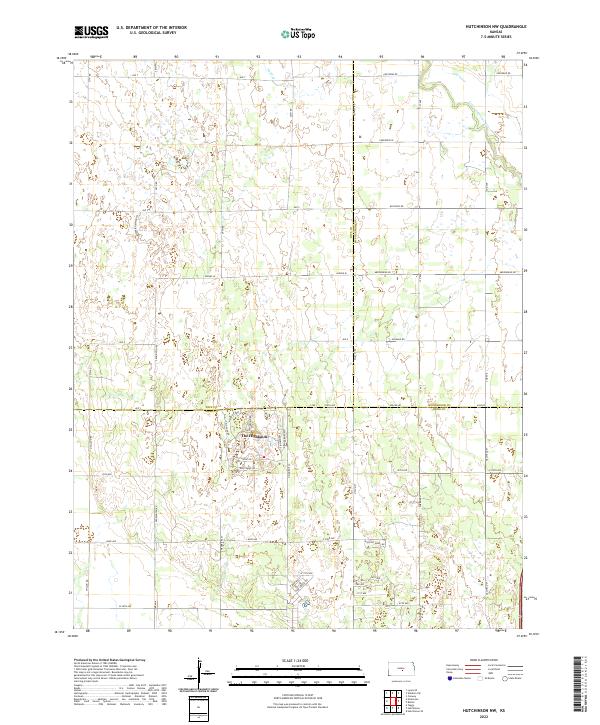 US Topo 7.5-minute map for Hutchinson NW KS