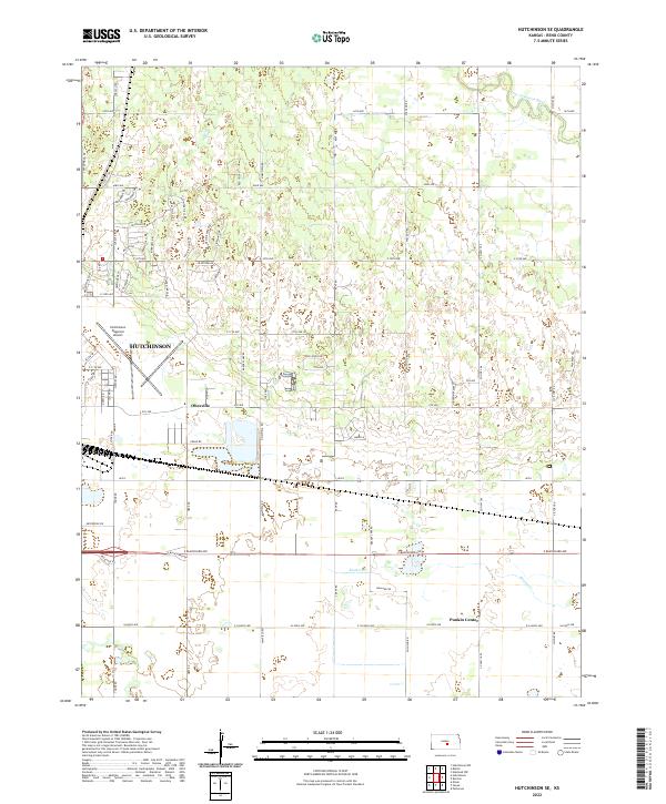 US Topo 7.5-minute map for Hutchinson SE KS