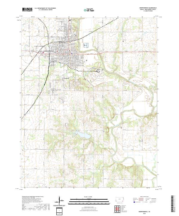 US Topo 7.5-minute map for Independence KS