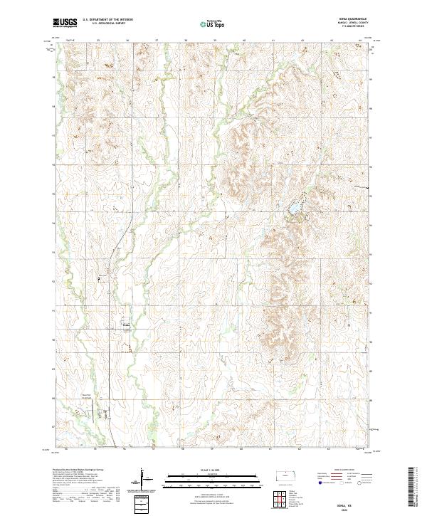 US Topo 7.5-minute map for Ionia KS