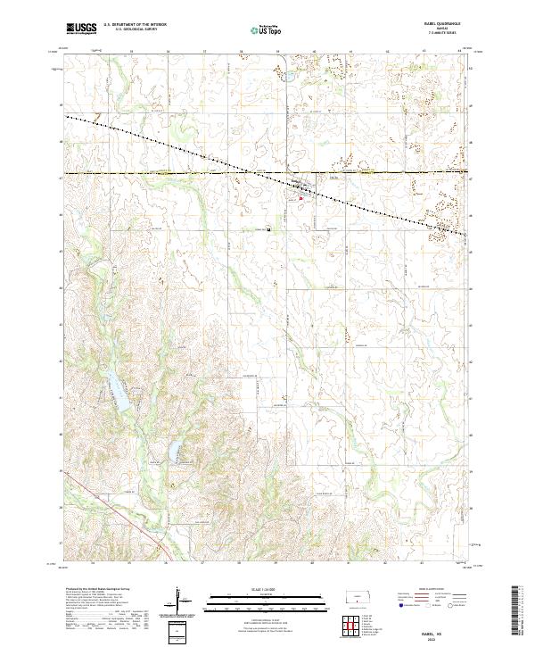 US Topo 7.5-minute map for Isabel KS