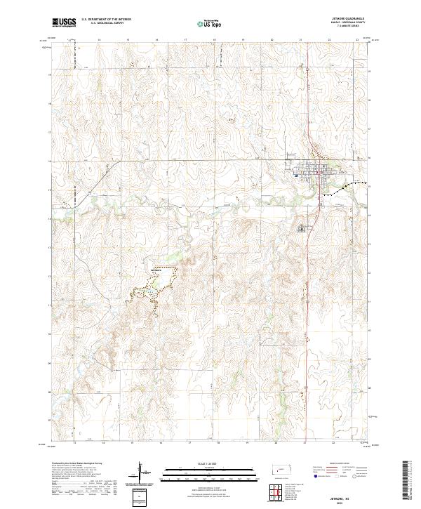 US Topo 7.5-minute map for Jetmore KS