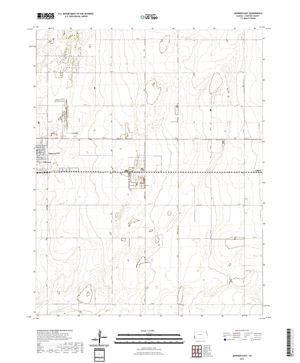 US Topo 7.5-minute map for Johnson East KS