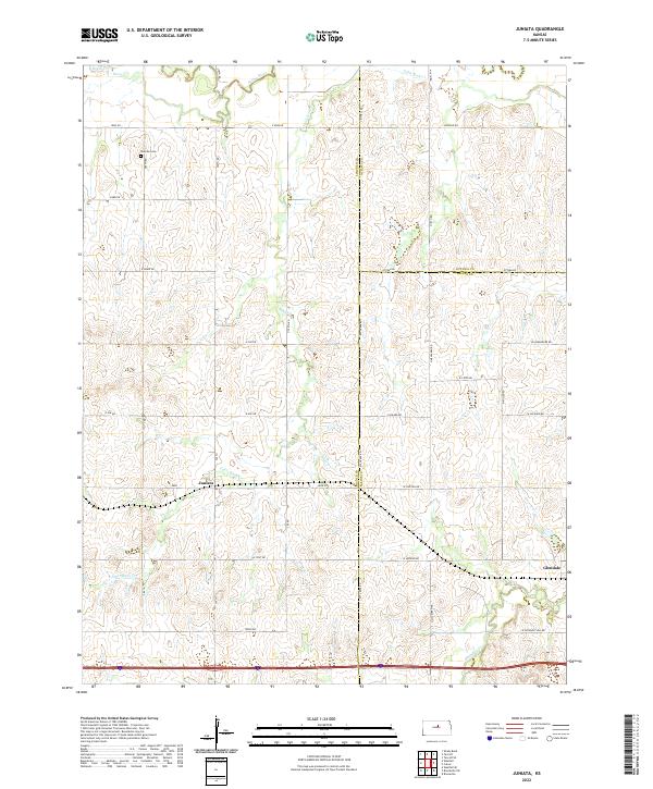 US Topo 7.5-minute map for Juniata KS