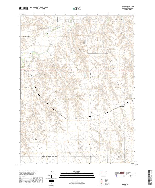 US Topo 7.5-minute map for Kanona KS