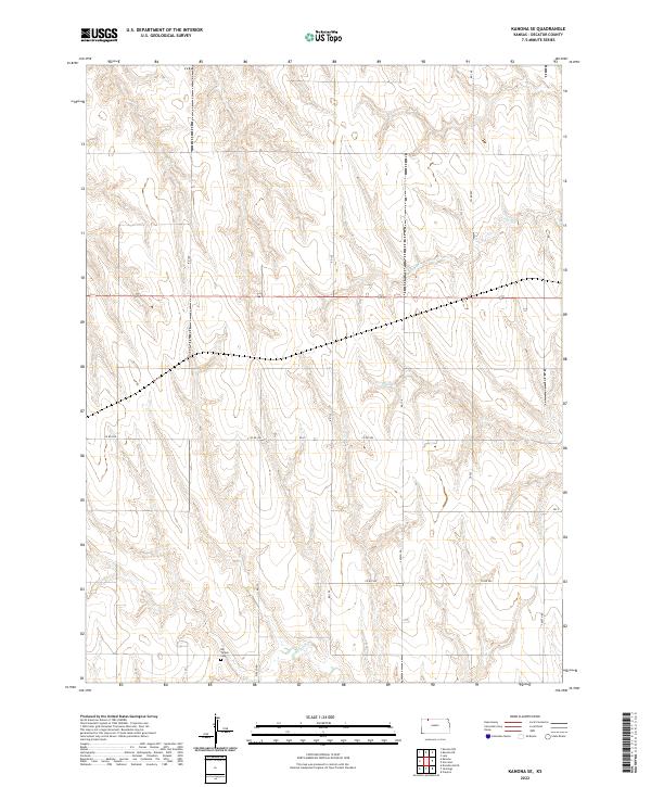 US Topo 7.5-minute map for Kanona SE KS