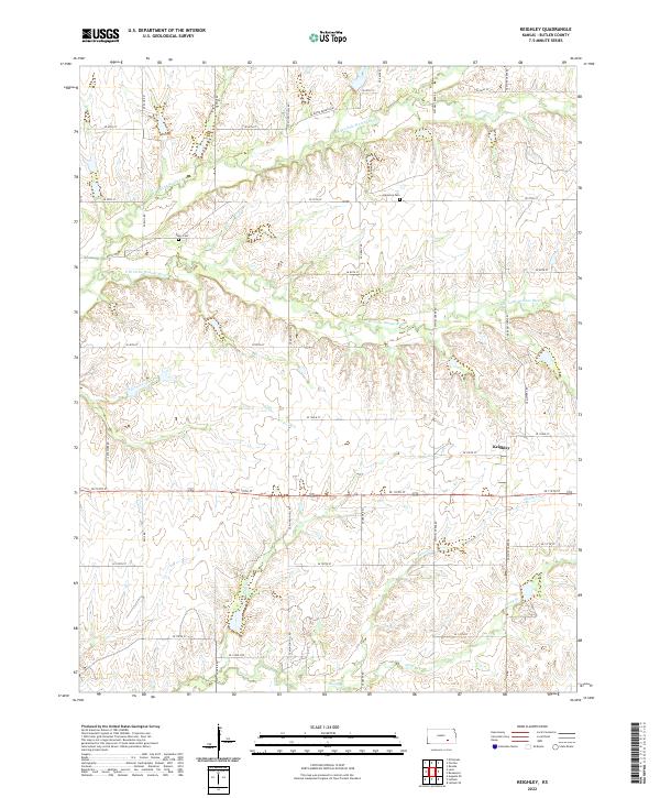 US Topo 7.5-minute map for Keighley KS