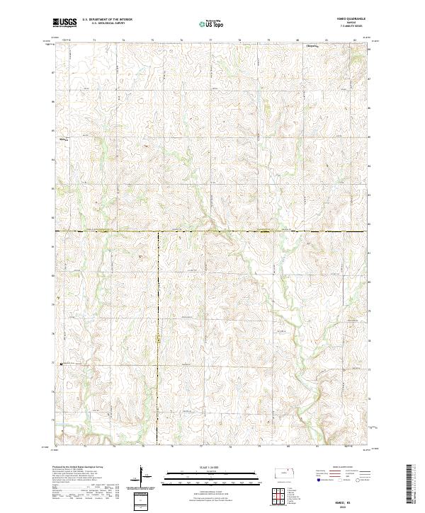 US Topo 7.5-minute map for Kimeo KS