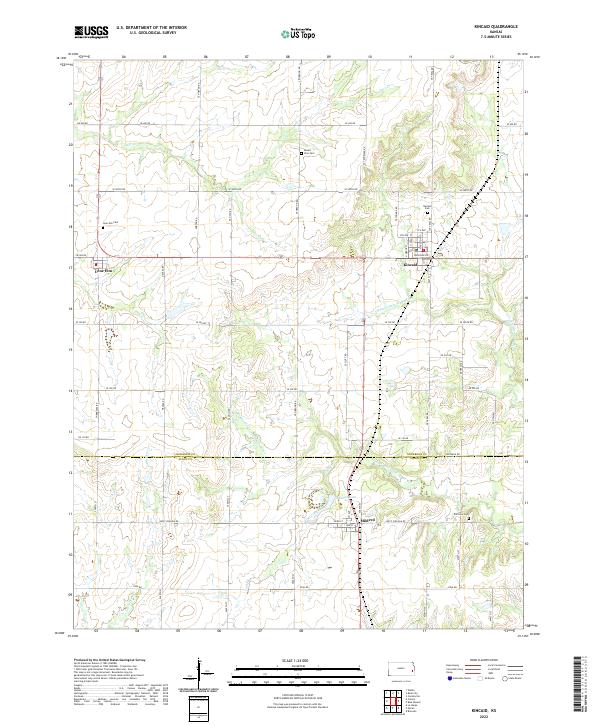 US Topo 7.5-minute map for Kincaid KS