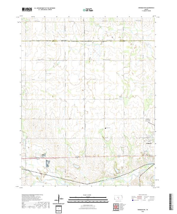 US Topo 7.5-minute map for Kingman NW KS