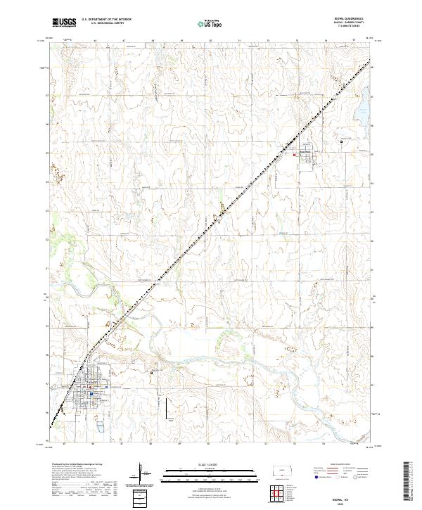 US Topo 7.5-minute map for Kiowa KS