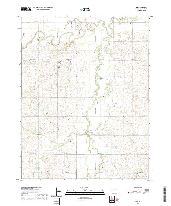 US Topo 7.5-minute map for Kipp KS