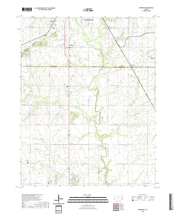 US Topo 7.5-minute map for Kirkwood KS