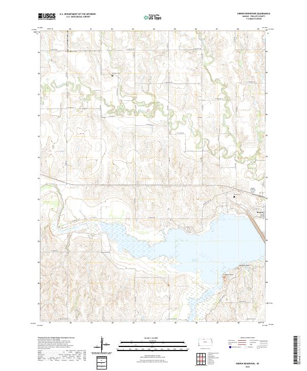 US Topo 7.5-minute map for Kirwin Reservoir KS