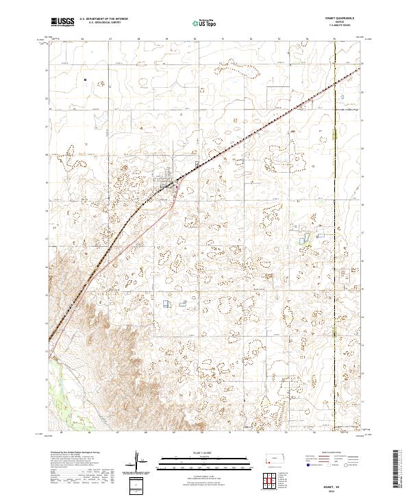 US Topo 7.5-minute map for Kismet KS