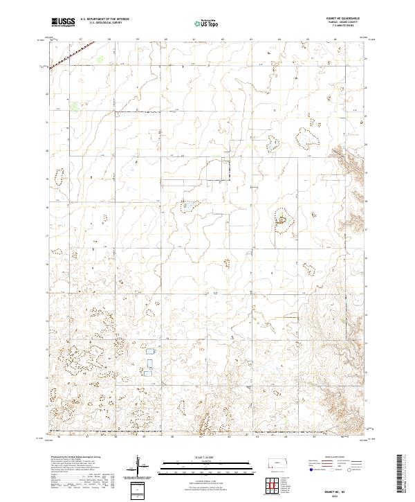 US Topo 7.5-minute map for Kismet NE KS