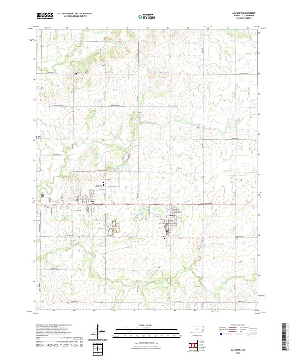 US Topo 7.5-minute map for La Harpe KS