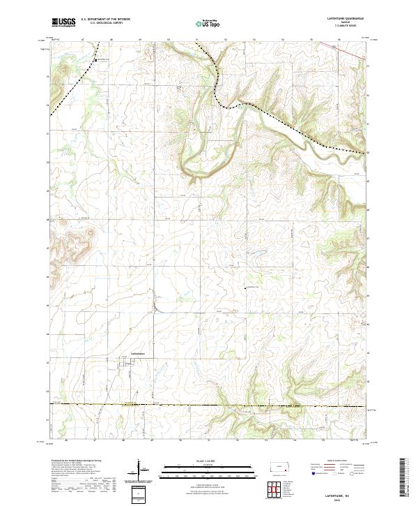 US Topo 7.5-minute map for Lafontaine KS