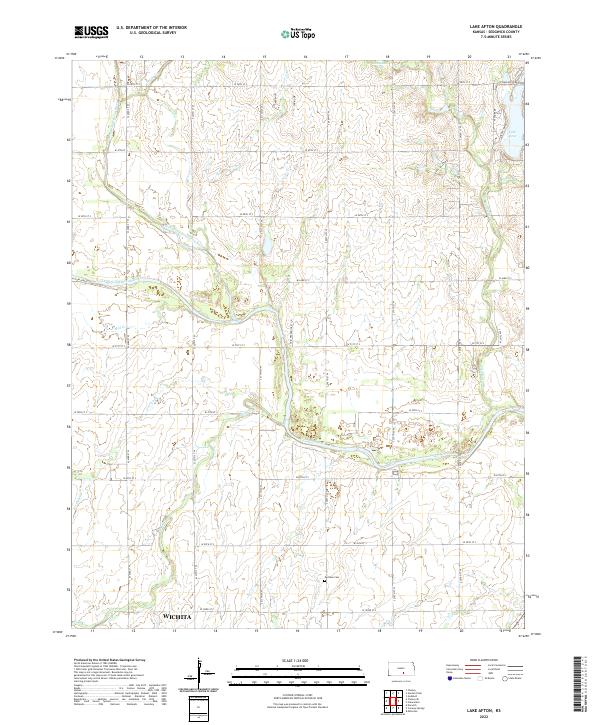 US Topo 7.5-minute map for Lake Afton KS