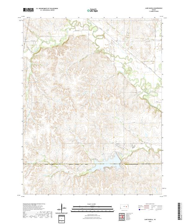 US Topo 7.5-minute map for Lake Kahola KS