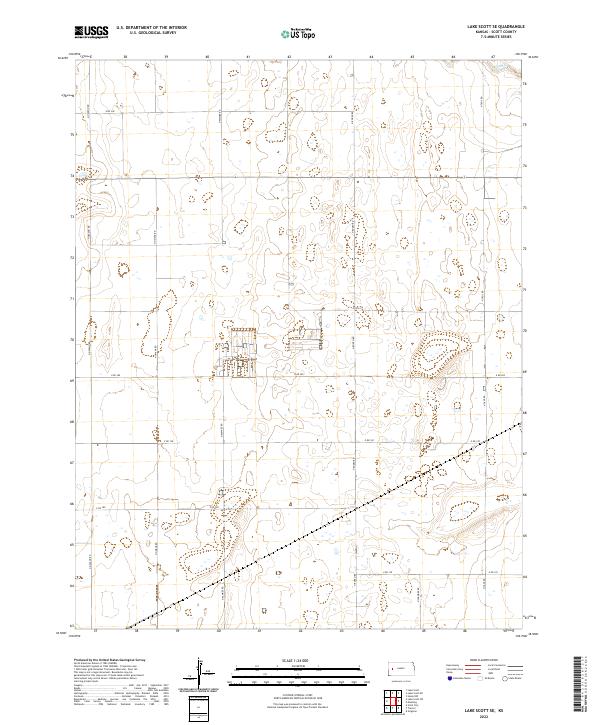 US Topo 7.5-minute map for Lake Scott SE KS