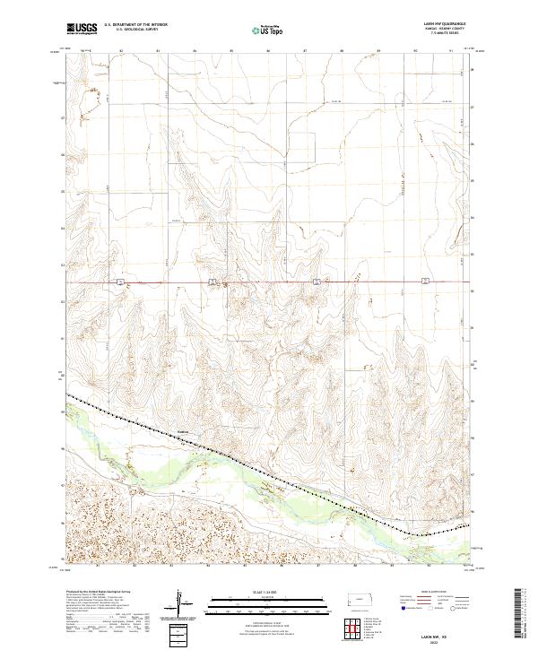 US Topo 7.5-minute map for Lakin NW KS