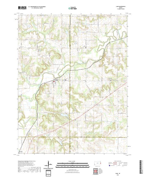 US Topo 7.5-minute map for Lane KS